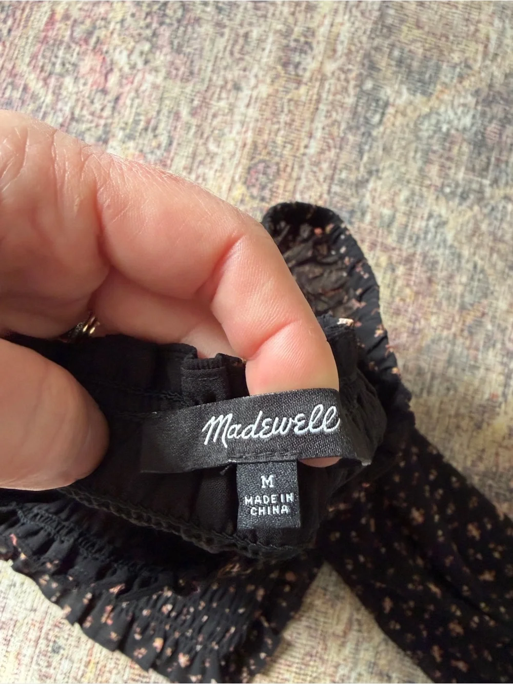 Madewell Floral Smocked Puff-Sleeve Top
